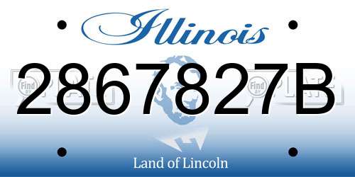2867827B Illinois License Plate