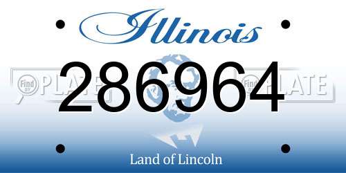 286964 Illinois License Plate