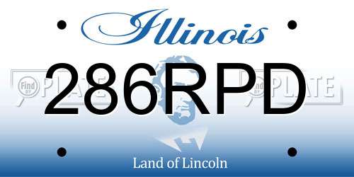 286RPD Illinois License Plate