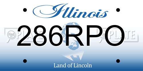 286RPO Illinois License Plate