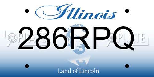 286RPQ Illinois License Plate