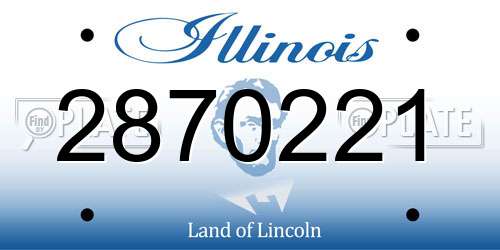 2870221 Illinois License Plate