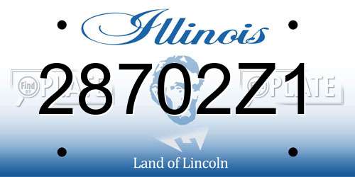 28702Z1 Illinois License Plate