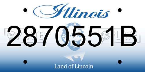 2870551B Illinois License Plate