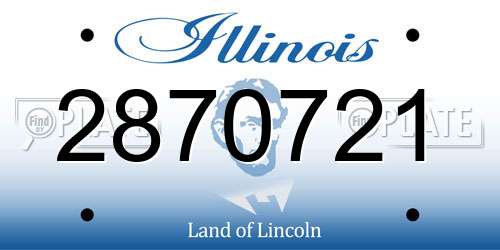2870721 Illinois License Plate