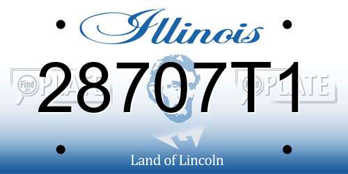 28707T1 Illinois License Plate