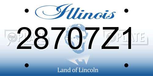 28707Z1 Illinois License Plate