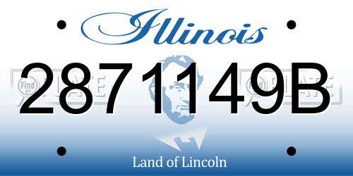 2871149B Illinois License Plate