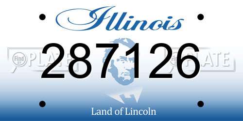 287126 Illinois License Plate