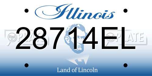 28714EL Illinois License Plate