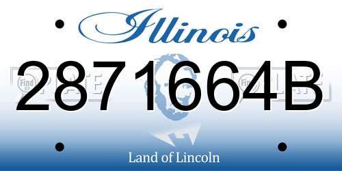 2871664B Illinois License Plate