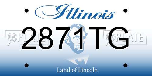 2871TG Illinois License Plate