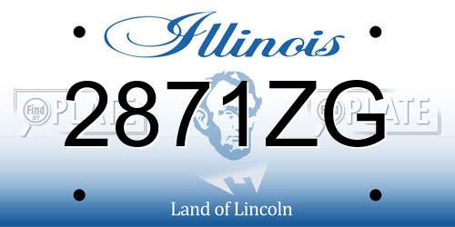 2871ZG Illinois License Plate