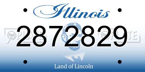 2872829 Illinois License Plate