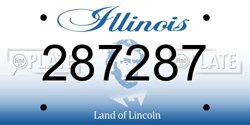 287287 Illinois License Plate