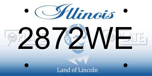 2872WE Illinois License Plate
