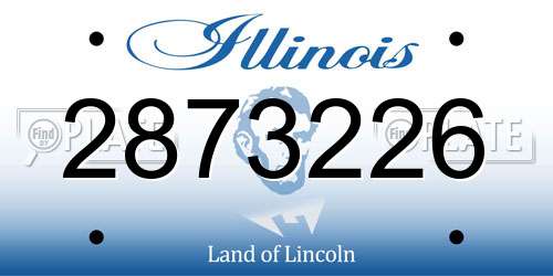 2873226 Illinois License Plate