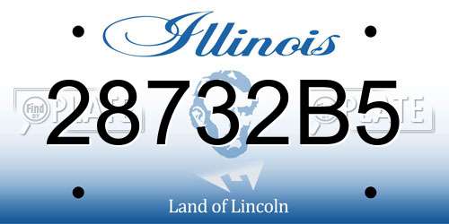 28732B5 Illinois License Plate