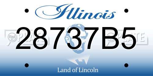 28737B5 Illinois License Plate