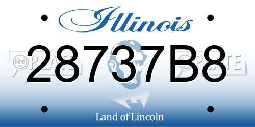 28737B8 Illinois License Plate