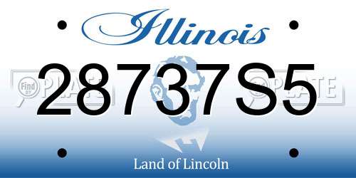 28737S5 Illinois License Plate