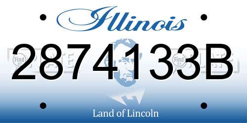 2874133B Illinois License Plate