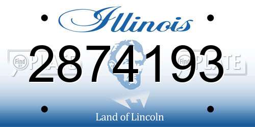 2874193 Illinois License Plate
