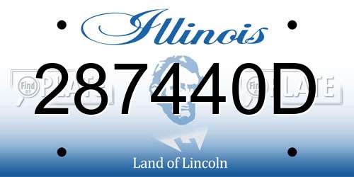 287440D Illinois License Plate