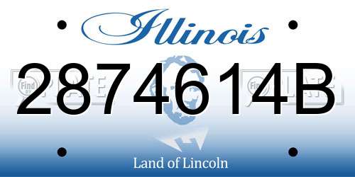 2874614B Illinois License Plate