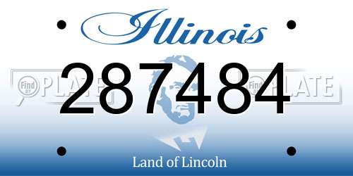287484 Illinois License Plate
