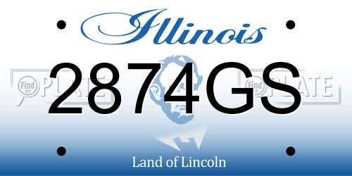 2874GS Illinois License Plate