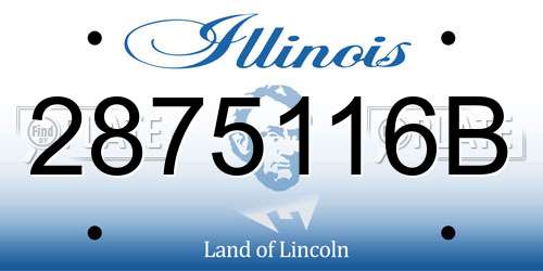 2875116B Illinois License Plate