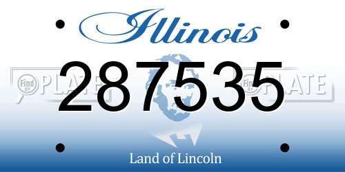287535 Illinois License Plate