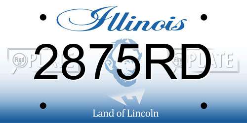 2875RD Illinois License Plate