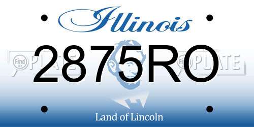 2875RO Illinois License Plate