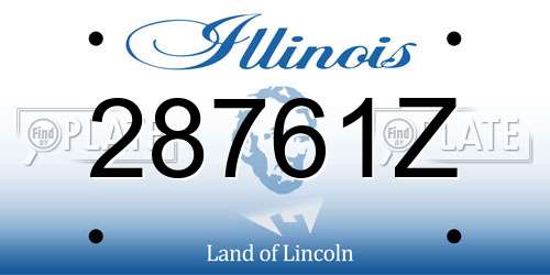 28761Z Illinois License Plate