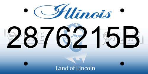 2876215B Illinois License Plate