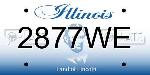 2877WE Illinois License Plate