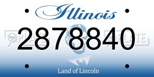 2878840 Illinois License Plate