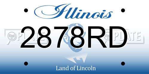 2878RD Illinois License Plate