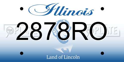 2878RO Illinois License Plate