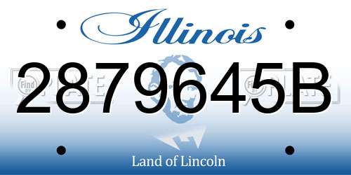 2879645B Illinois License Plate