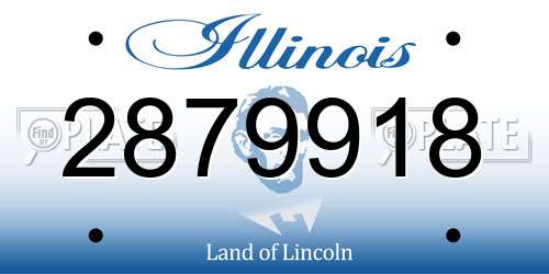 2879918 Illinois License Plate