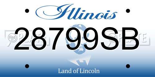 28799SB Illinois License Plate