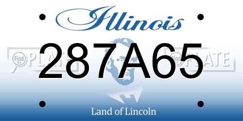 287A65 Illinois License Plate