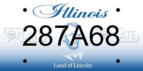 287A68 Illinois License Plate