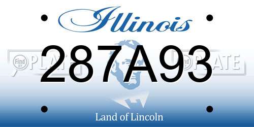287A93 Illinois License Plate