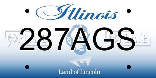 287AGS Illinois License Plate