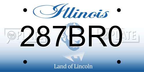 287BR0 Illinois License Plate
