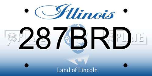 287BRD Illinois License Plate
